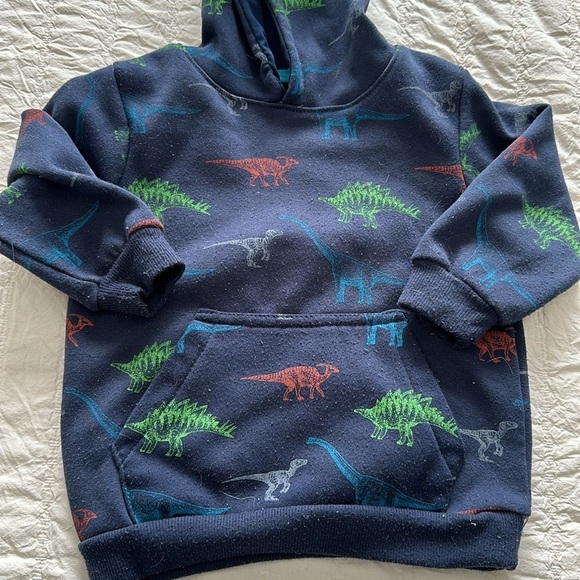 2T Baby boy toddler blue and green dinosaur pants hoodie, and long sleeve Tee - Picture 9 of 13